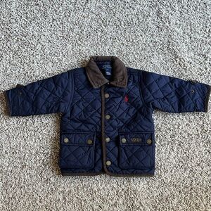 Polo Ralph Lauren boys 12 month quilted barn jacket with corduroy trim
